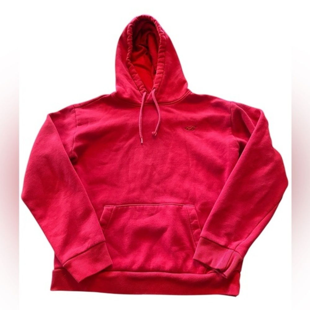 Hollister Long Sleeve Pullover Hoodie - Mens Size Medium - Red